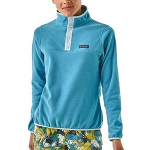 Patagonia Mako Blue Lightweight Micro D-Snap-T Pullover Sweater